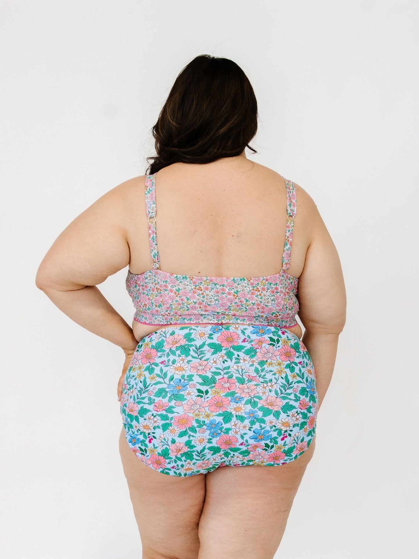 Whimsy Floral / Trellis Floral Reversible Ultra High-Waist Bottom