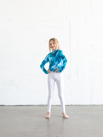 Girl's Swim Leggings - White