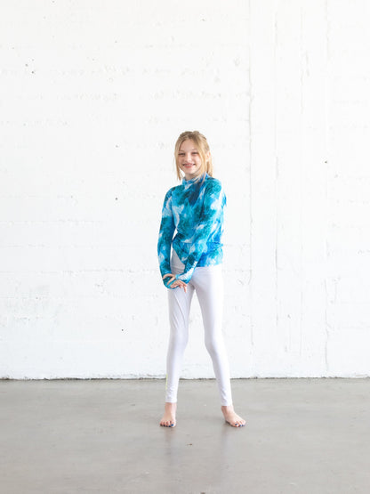 Girl's Swim Leggings - White
