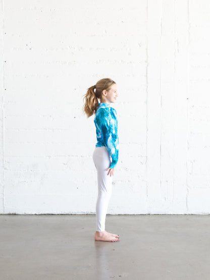 Girl's Swim Leggings - White