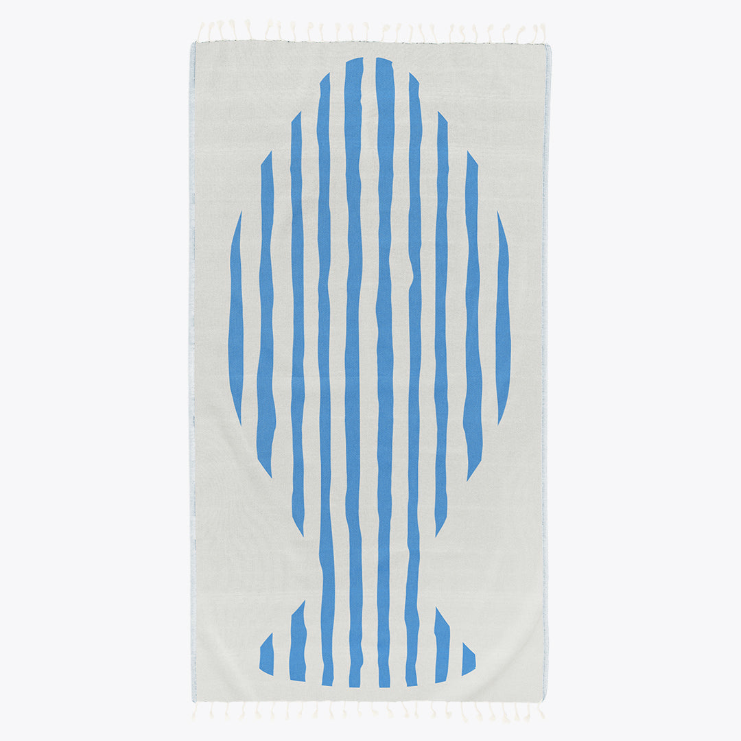Blue Stripes Beach Towel
