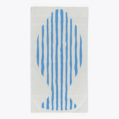 Blue Stripes Beach Towel