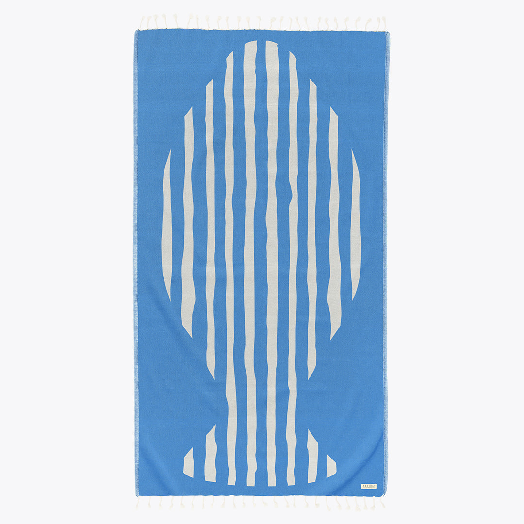 Blue Stripes Beach Towel