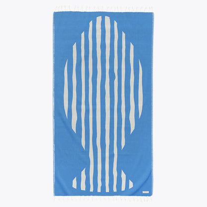 Blue Stripes Beach Towel