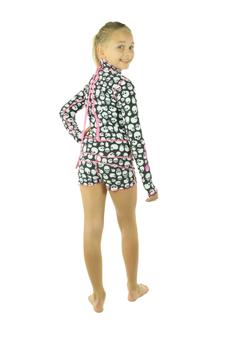 Girl's Short Swimsuit - Skulking Around