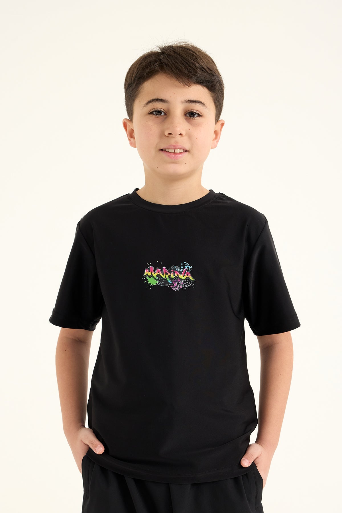 Marina Teen Boys' Swim T-Shirt with UPF50+ Sun Protection (Junior Fit)