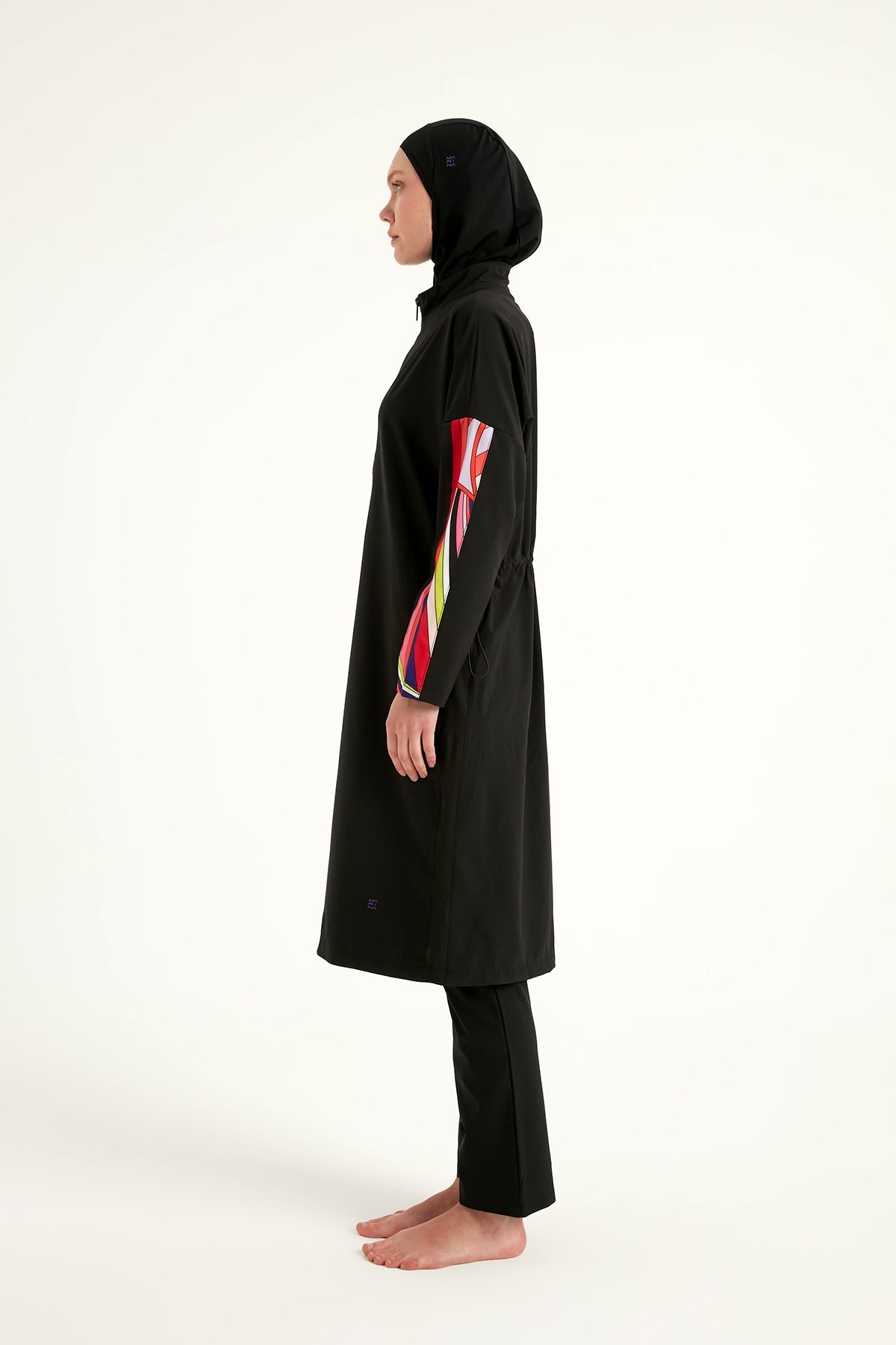 Black Full Coverage Swimwear Burkini Set